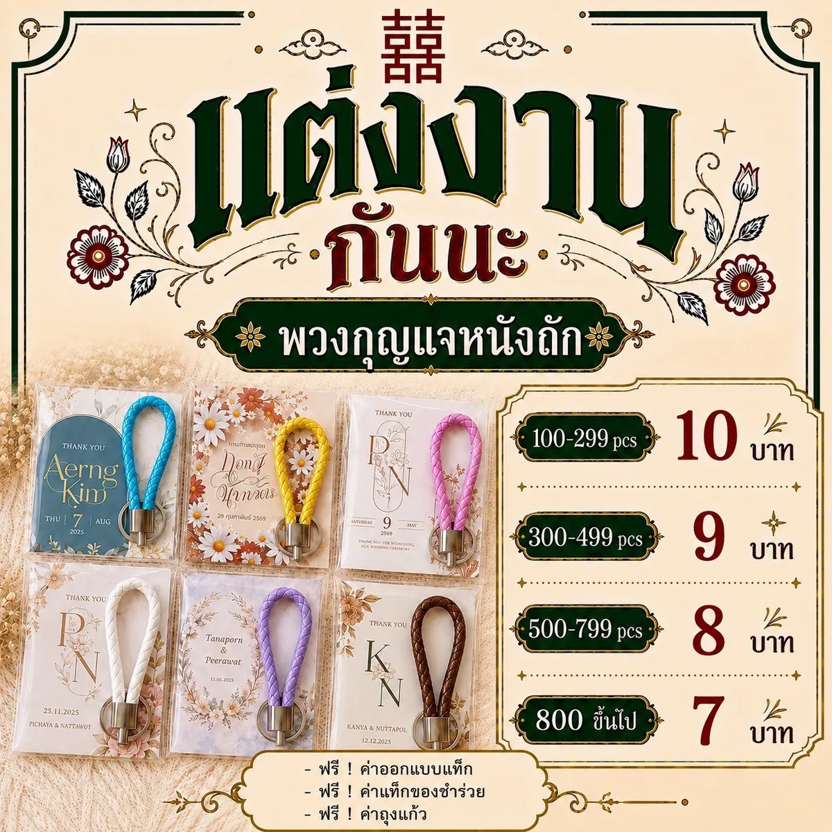 พวงกุญแจหนังถัก ภาพที่ 2